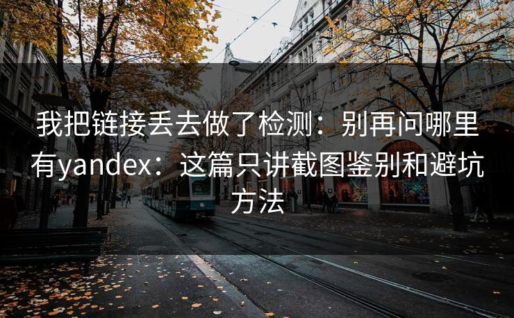 我把链接丢去做了检测：别再问哪里有yandex：这篇只讲截图鉴别和避坑方法